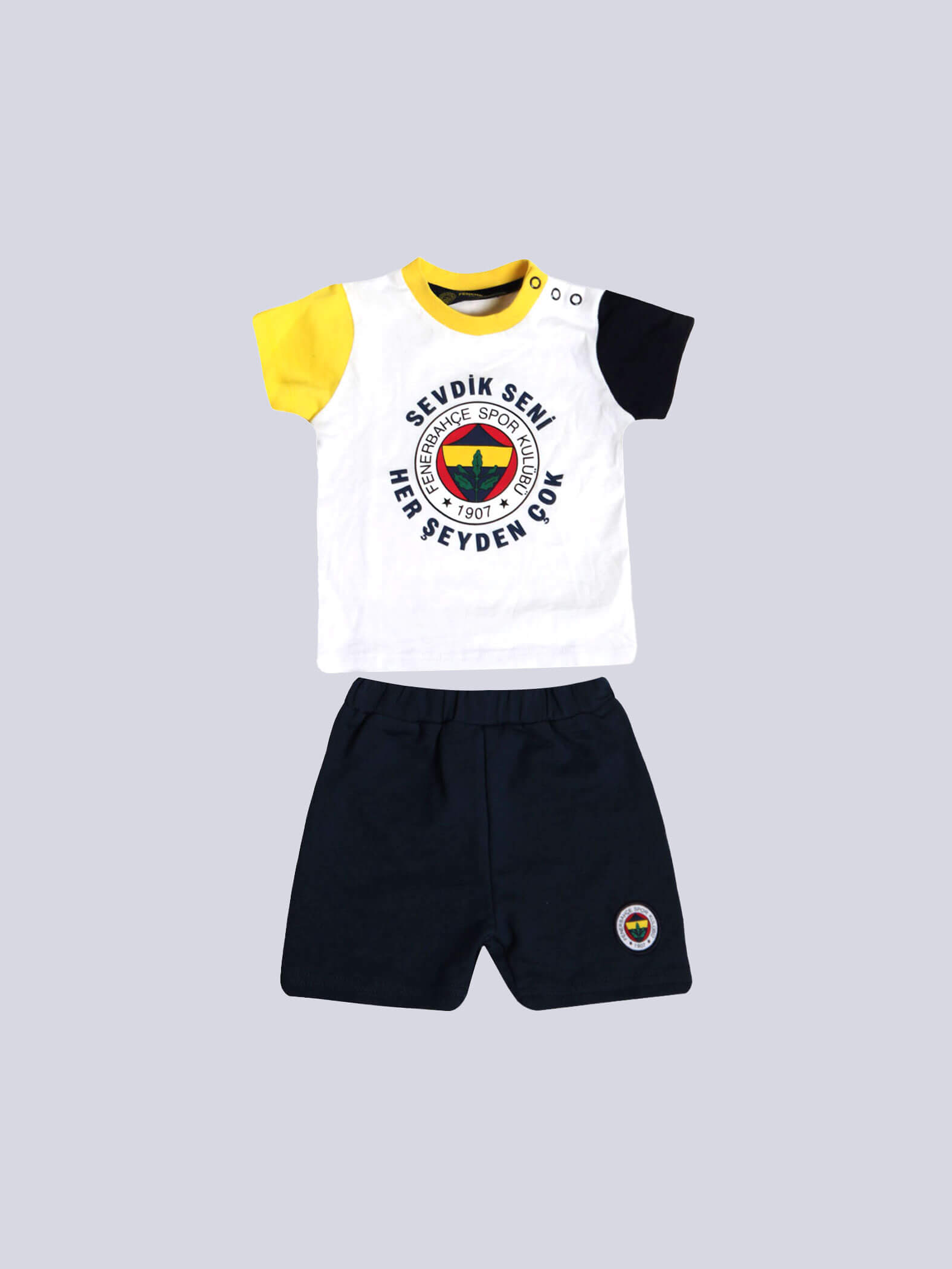 Fenerbahçe 3 Renkli Sevdik Seni Her Şeyden Çok Bebek 2'li Takım