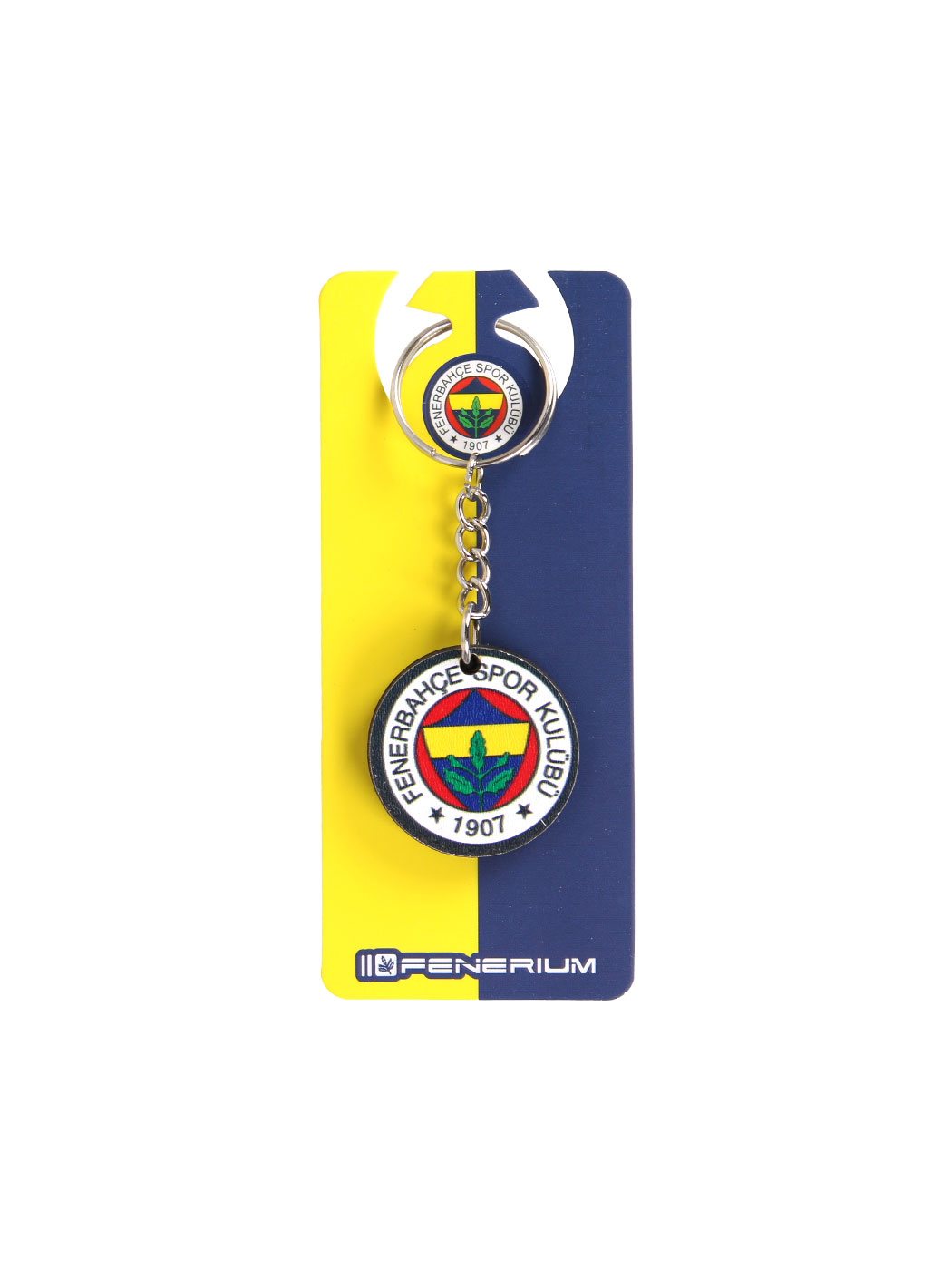 Fenerbahçe Sarı Lacivert 6 Renk Logolu Ahşap Anahtarlık_1